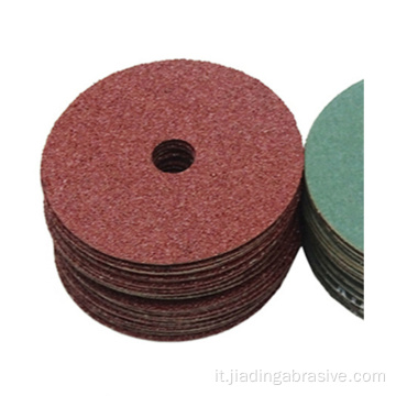dischi in fibra abrasivi ruota lucidante in alluminio rosso da 7 pollici